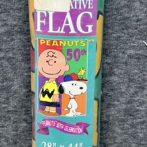 Peanuts UFS 1999 50th Celebration Charlie Brown & Snoopy Flag #20328 -28" x 44".
